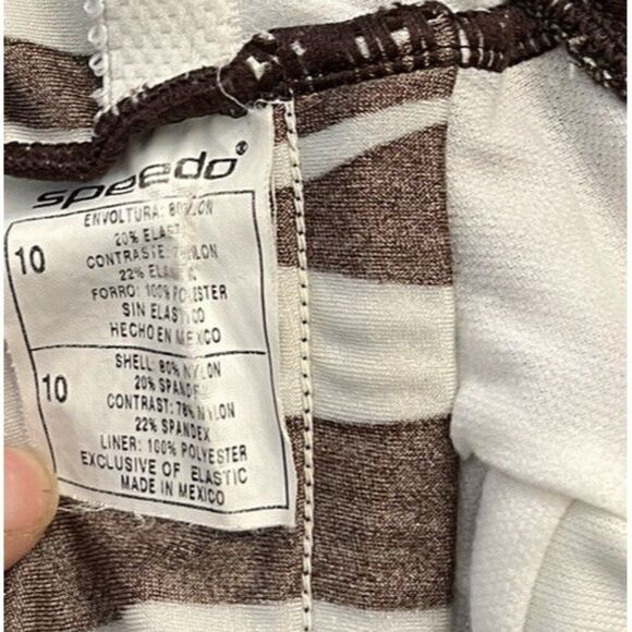 Speedo Active Tank Top Ladies Size 10 Workout Running Built In Bra Zebra Halter - Picture 4 of 5